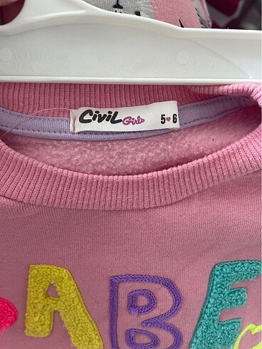 5 Yaş Beden 5-6 yaş sweatshirt