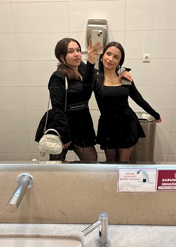 Sagaza elbise siyah mini - Görsel 2