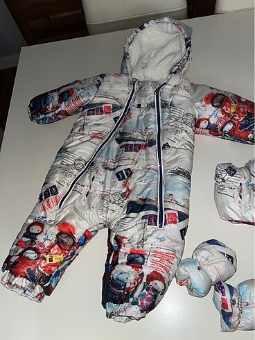 6-9 Ay Beden mavi Renk Astronot mont