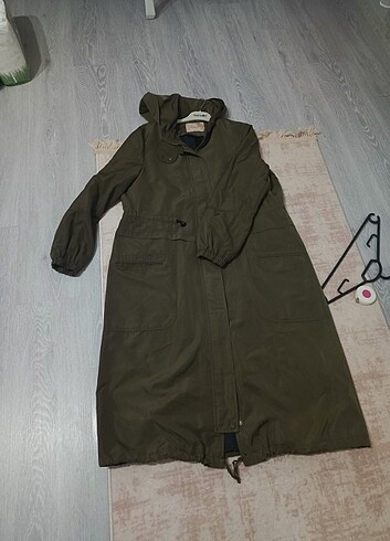 44 Beden Yağmurluk parka tesettür haki