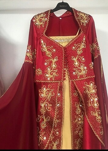 Diğer Bindallı, kına kıyafeti , kaftan kırmızı hürr