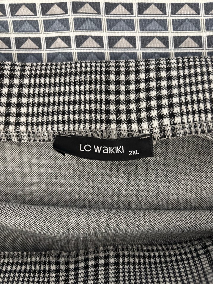 Gri Ekose Mini Etek LCW - Görsel 2