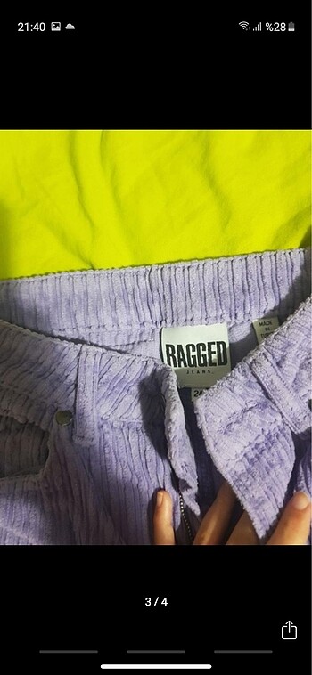 xs Beden mor Renk Ragged jeans