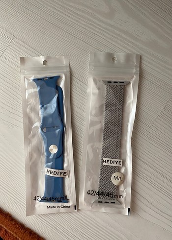 Apple Mavi ve Gri Elastik Akıllı Saat Kordonu