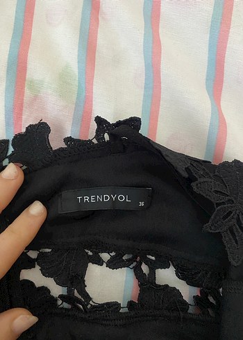 Dantel Detaylı Lacivert Uzun Elbise - Görsel 4