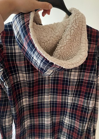 Düğmeli Uzun Kollu Ekose Gömlek - Görsel 3