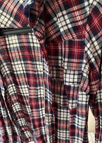 Bordo Ekoseli Uzun Kollu Gömlek - Görsel 3