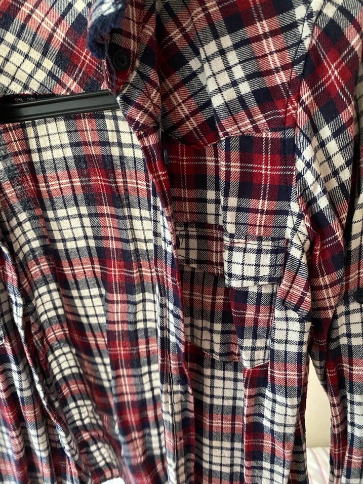 Bordo Ekoseli Uzun Kollu Gömlek - Görsel 3