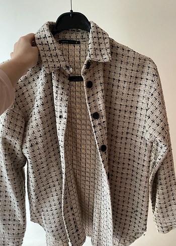 Düğmeli Bej  Stil Kadın Gömlek - Görsel 3