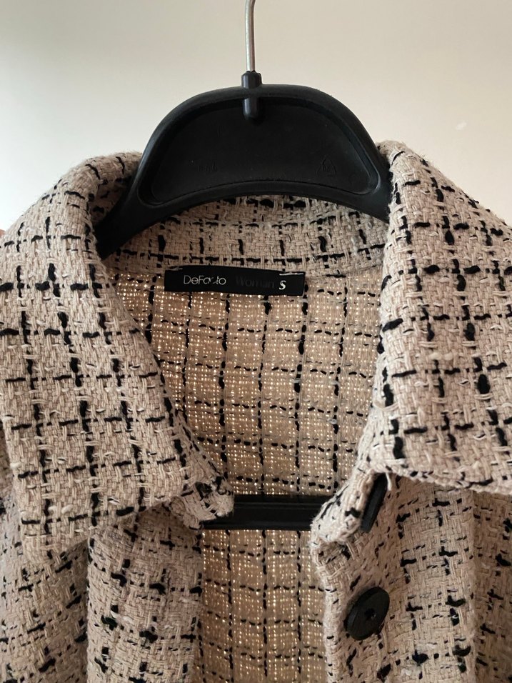 Düğmeli Bej  Stil Kadın Gömlek - Görsel 2