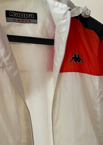 Kappa Beyaz Kırmızı Kadın Fermuarlı Ceket - Görsel 3