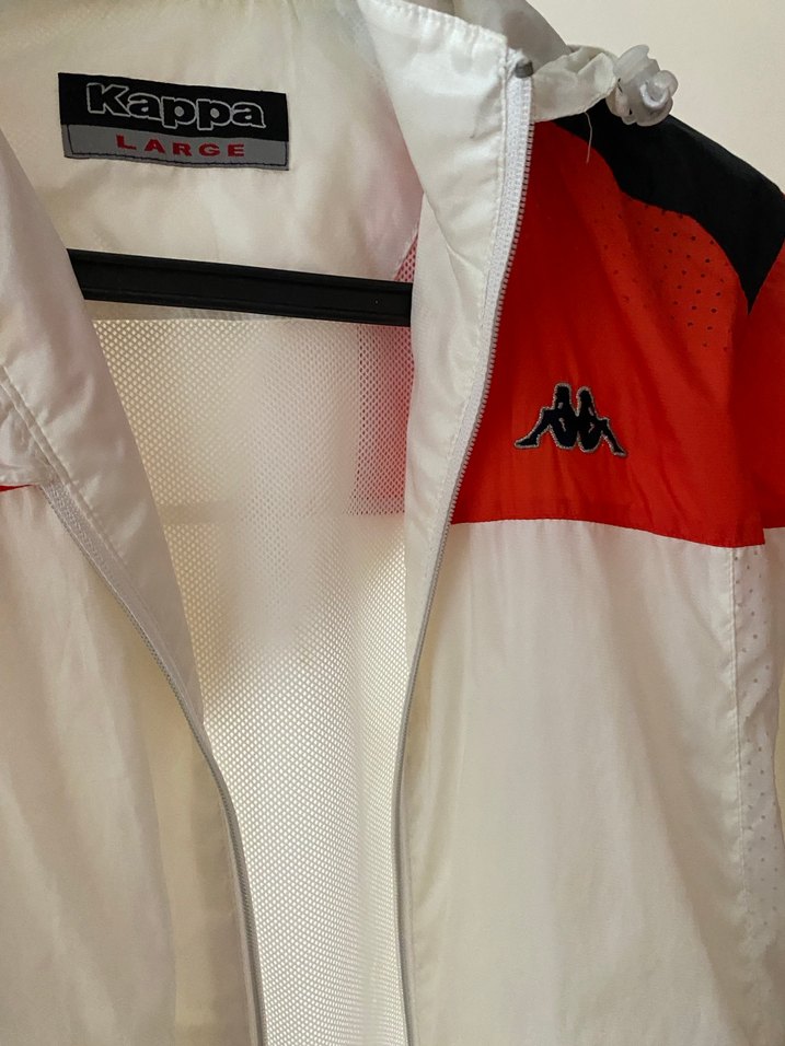 Kappa Beyaz Kırmızı Kadın Fermuarlı Ceket - Görsel 3