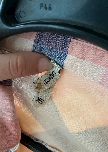 Pembe Pamuklu Düğmeli Uzun Kollu Gömlek - Görsel 2