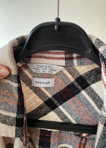 Bej Ekose Desenli Uzun Kollu Gömlek - Görsel 2