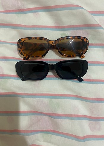 Kadın Kahverengi ve Siyah Retro Gözlükler - Görsel 3