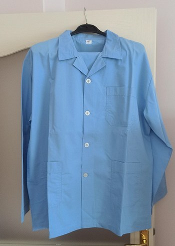 Mavi Düğmeli Erkek Pijama Takımı - Görsel 2