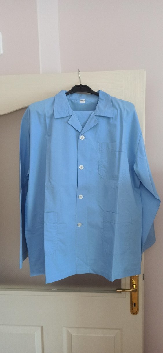 Mavi Düğmeli Erkek Pijama Takımı - Görsel 2