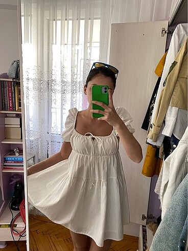 m Beden Beyaz elbise