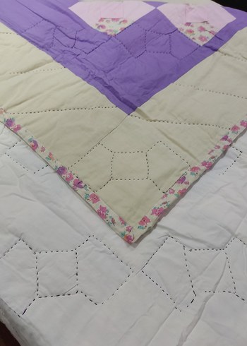 Nakışlı Mor Pastel Yatak Örtüsü - Görsel 11