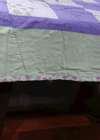 Nakışlı Mor Pastel Yatak Örtüsü - Görsel 6