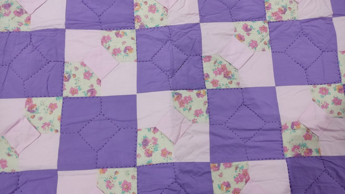 Nakışlı Mor Pastel Yatak Örtüsü - Görsel 3