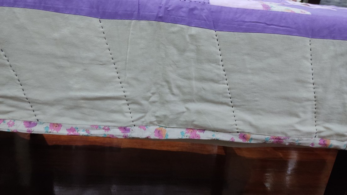 Nakışlı Mor Pastel Yatak Örtüsü - Görsel 4