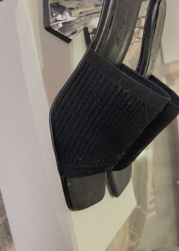 Comello Siyah Kadın Blok Topuk Terlik - Görsel 2