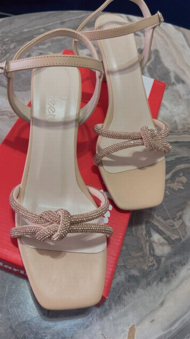 Pembe Blok Topuklu Kadın Abiye Ayakkabı - Görsel 2