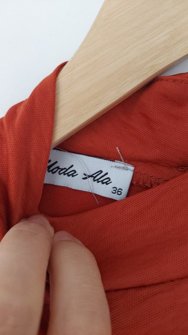 Moda Ala saten elbise. - Görsel 5