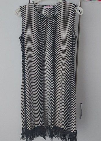 Siyah Gri Zebra Desenli Yelek
