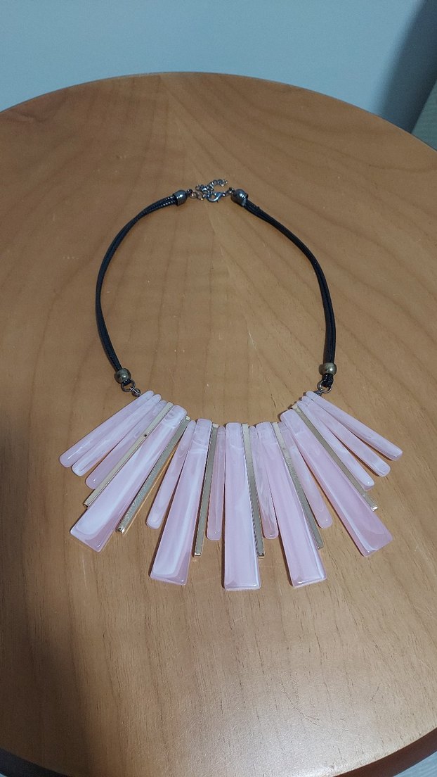 Pembe Boncuklu Bohem Midi Kolye - Görsel 2