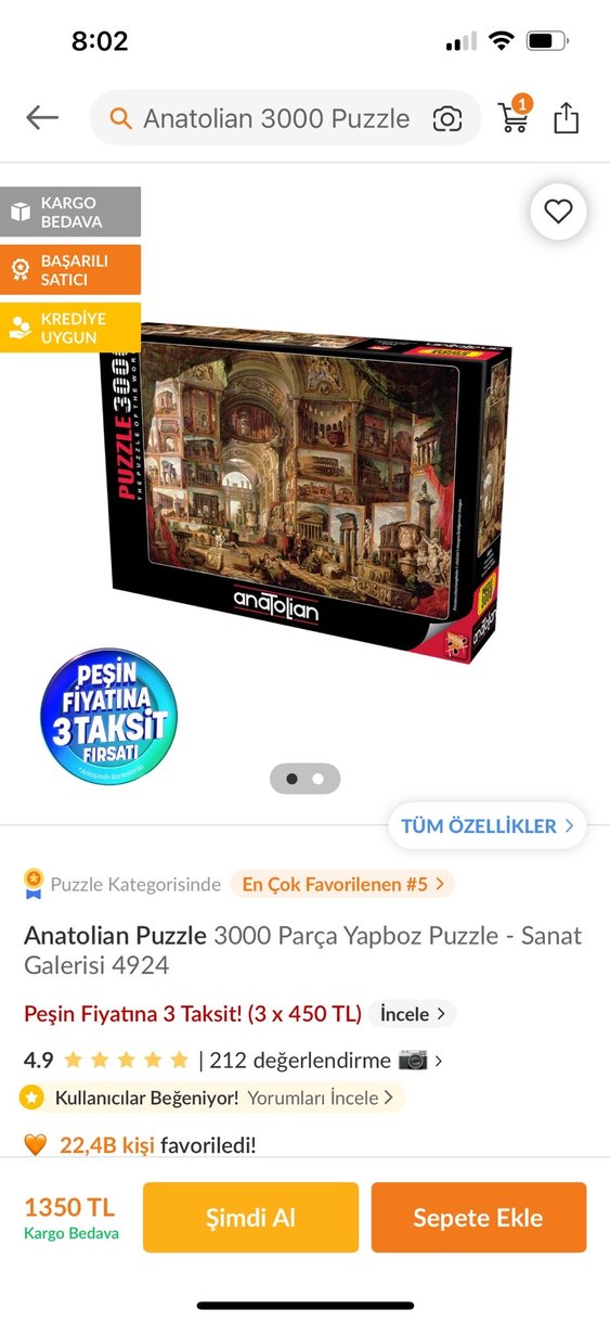 Anatolian 3000 Parça Karanlık Tonlar Puzzle - Görsel 2