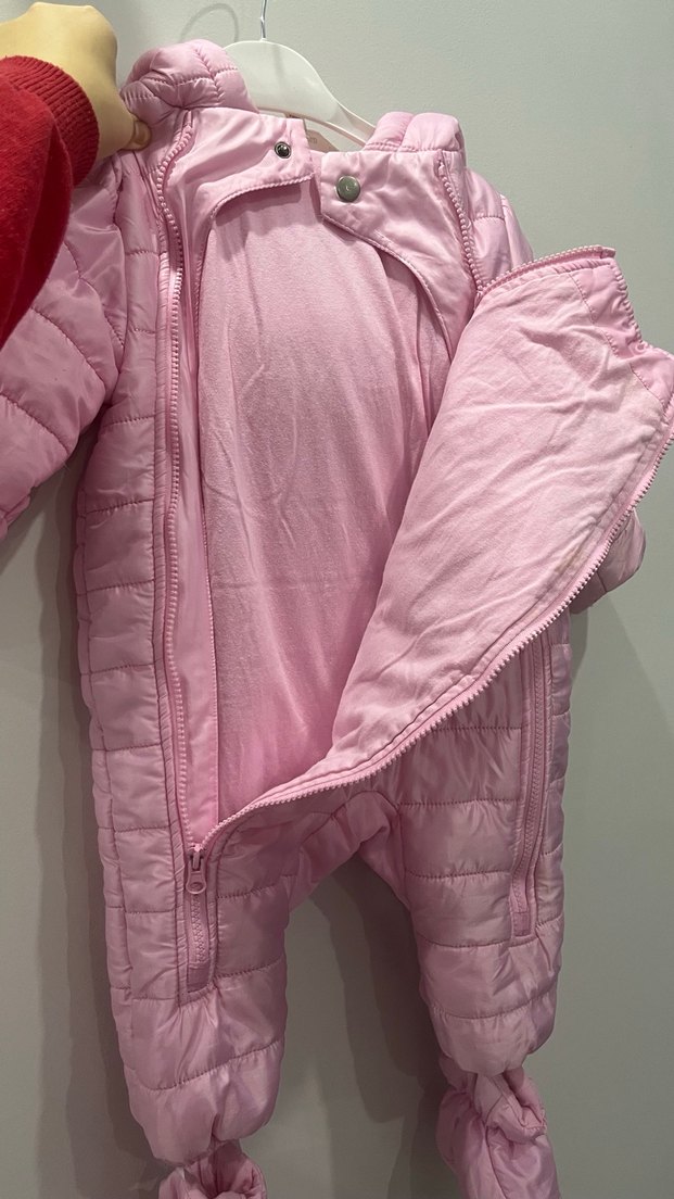 Pembe Kürklü Bebek Kız Tulumu - Görsel 2