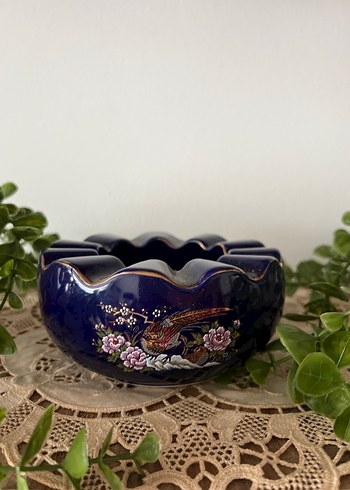 Koyu Mavi Çiçek Desenli kobalt ısıtıcı - Görsel 3