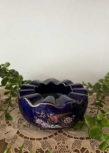 Koyu Mavi Çiçek Desenli kobalt ısıtıcı - Görsel 4