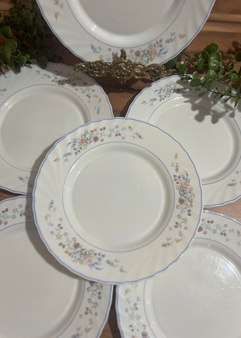 Pastel Çiçek Desenli Beyaz Tabak - Görsel 9