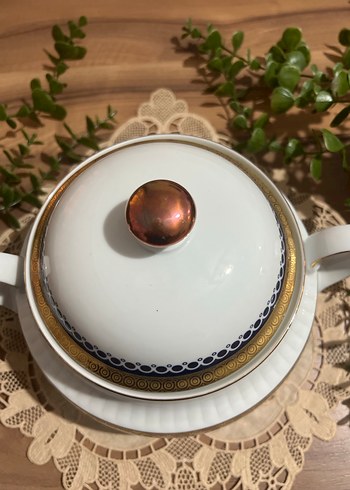 Nakış Desenli Beyaz Çift Kulplu çorbalık bavaria - Görsel 7