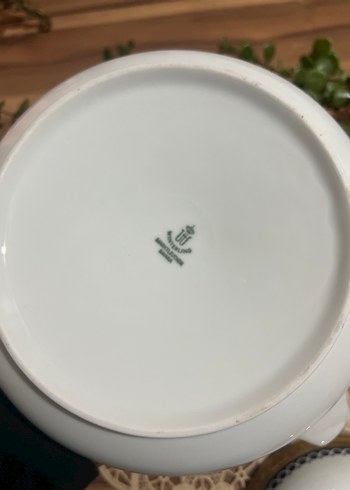 Nakış Desenli Beyaz Çift Kulplu çorbalık bavaria - Görsel 3