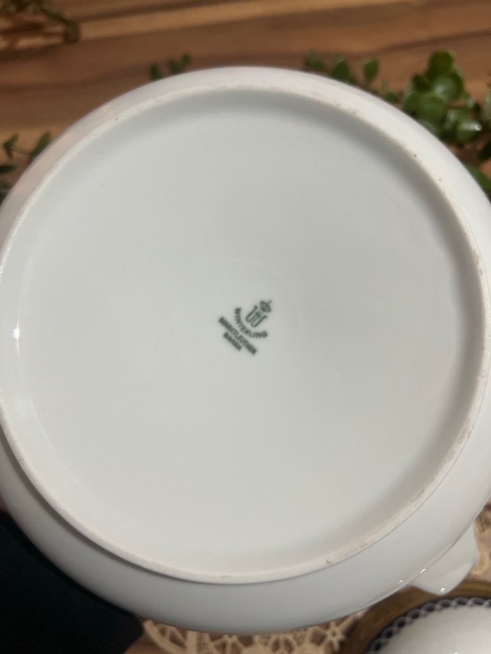 Nakış Desenli Beyaz Çift Kulplu çorbalık bavaria - Görsel 3