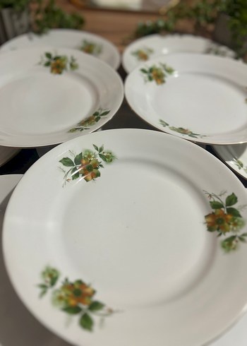 Beyaz Çiçek Desenli Yemek Tabağı Seti 10 adet - Görsel 7