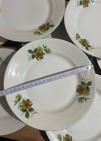 Beyaz Çiçek Desenli Yemek Tabağı Seti 10 adet - Görsel 10