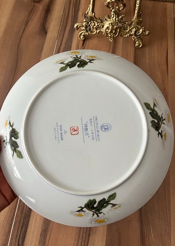 Çiçek ve Kuş Desenli Dekoratif Tabak duvar tabağı - Görsel 6