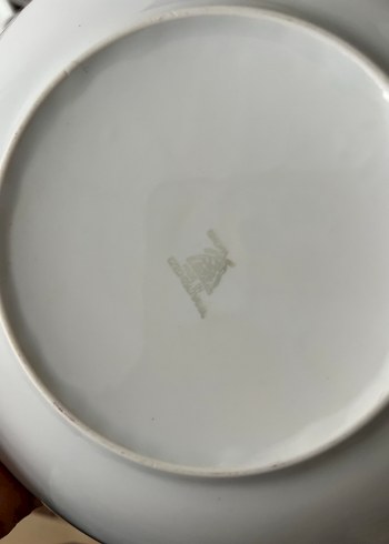 Bordo Çiçek Desenli Yemek Takımı Çekoslavak damgalı - Görsel 5