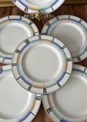 Çok Renkli Desenli Yemek Tabağı Seti bavaria damgalı - Görsel 9