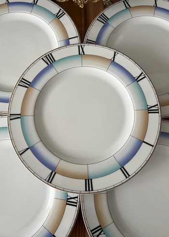 Çok Renkli Desenli Yemek Tabağı Seti bavaria damgalı - Görsel 6