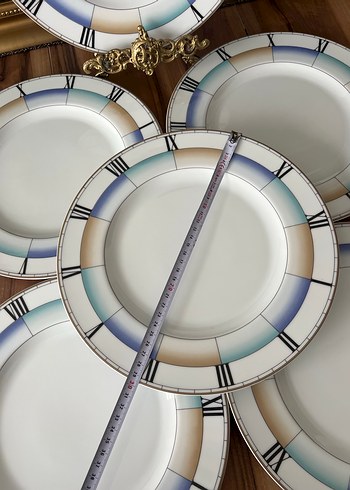 Çok Renkli Desenli Yemek Tabağı Seti bavaria damgalı - Görsel 10