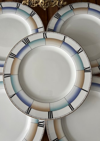 Çok Renkli Desenli Yemek Tabağı Seti bavaria damgalı - Görsel 7