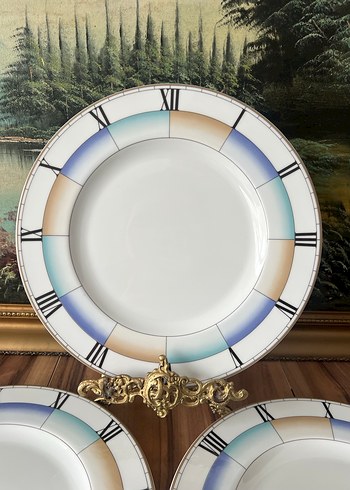 Çok Renkli Desenli Yemek Tabağı Seti bavaria damgalı - Görsel 8