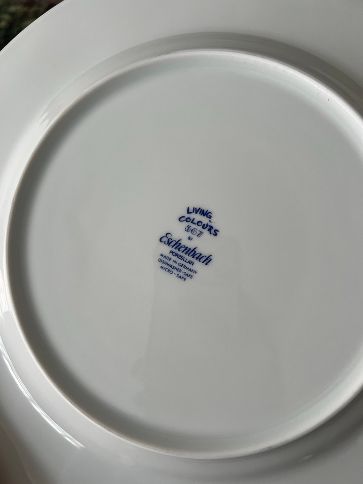 Çok Renkli Desenli Yemek Tabağı Seti bavaria damgalı - Görsel 5