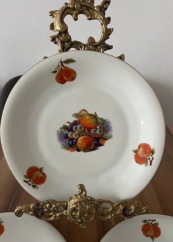 Meyve Desenli Beyaz Porselen Tabak Seti - Görsel 11